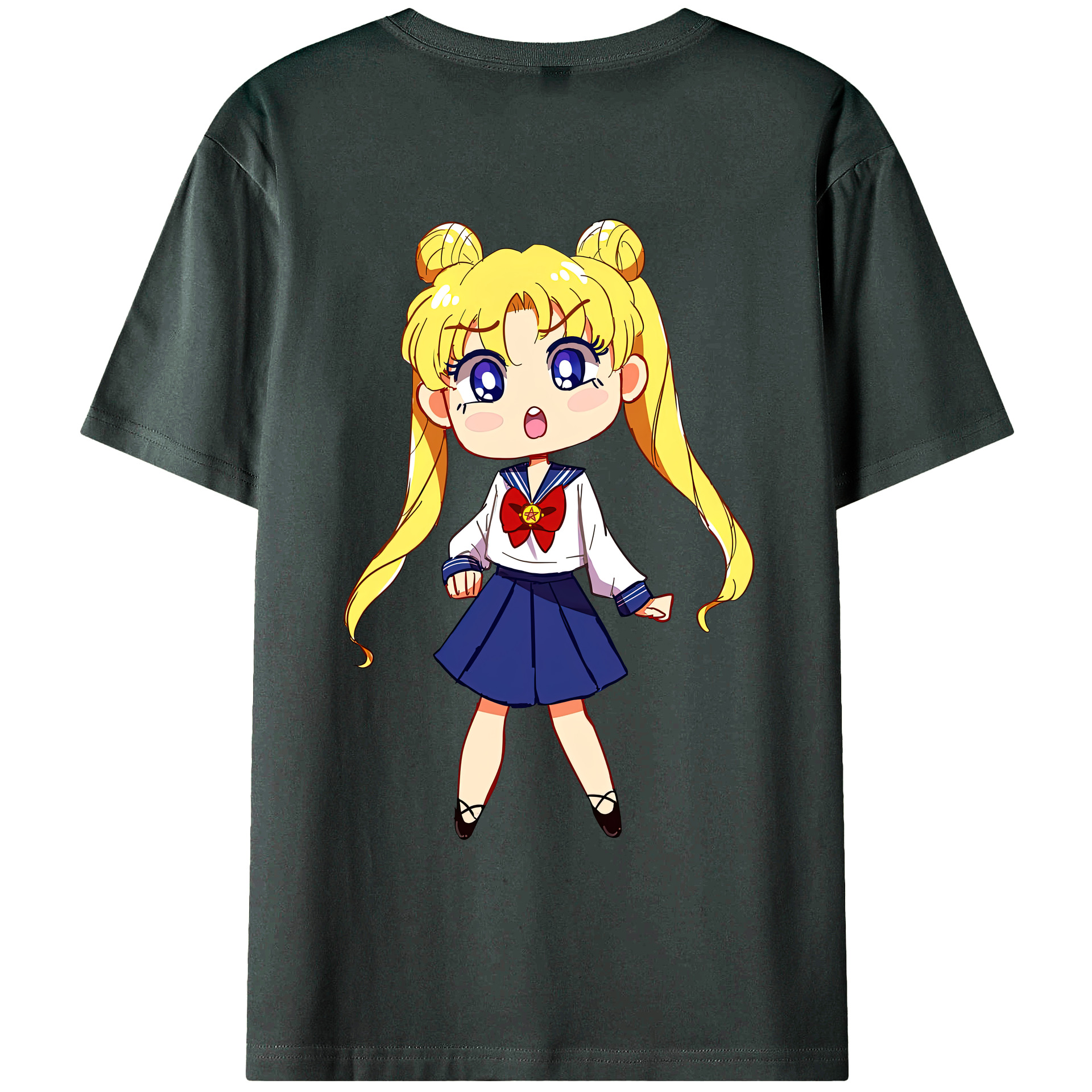（画像用） 美少女戦士セーラームーン 愛野 美奈子 あいの みなこ Sailor Moon Aino Minako 綿100％ メンズ半袖Tシャツ（バックプリント） 通気性